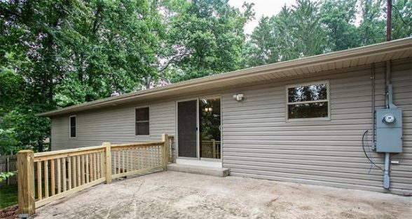 Back of house after remodeling and cleanup