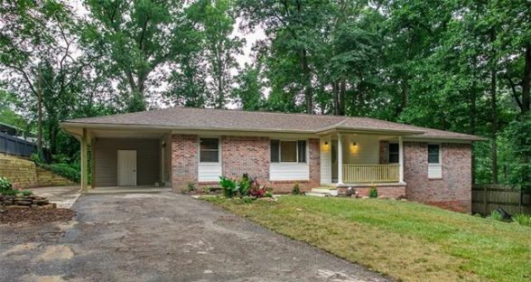 Front of house after remodeling and cleanup