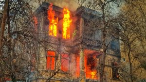 House with smoke damage