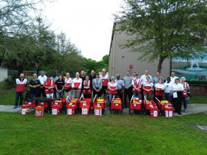 All of the volunteers from the Red Cross smoke alarm installation rally
